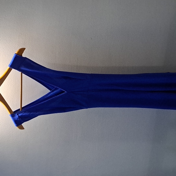 Shein Electric Blue Crossed Back Jumpsuit - Picture 1 of 5